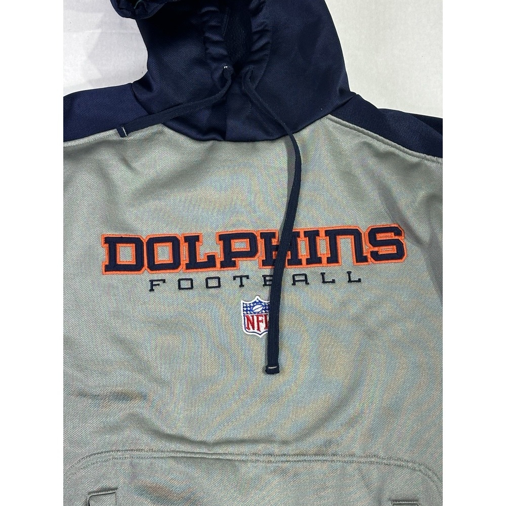 Reebok Miami Dolphins Hooded Sweatshirt Mens M NFL Team Apparel Pullover Hoodie - Picture 5 of 6